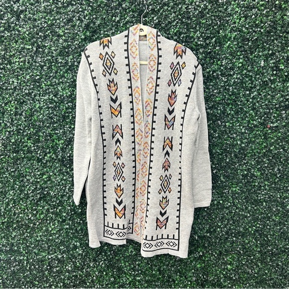 SHEIN Sweaters - SHEIN EMERY ROSE Graphic Detail Cardigan W/ Hoodie - Size L!
